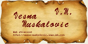 Vesna Muskalović vizit kartica
